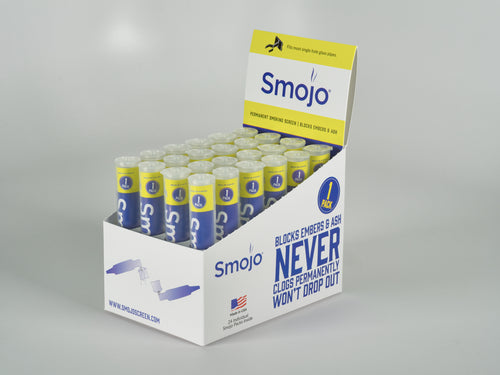 Smojo Permanent Smoking Screen (Container of 24 Regular Single Packs in Tube Package)